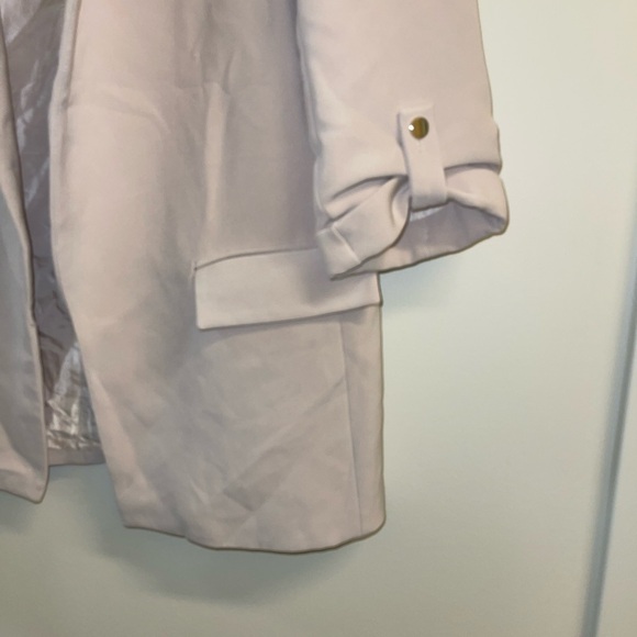 Zara Sand Open Front Blazer with Rolled-Up Sleeves M - Picture 7 of 9